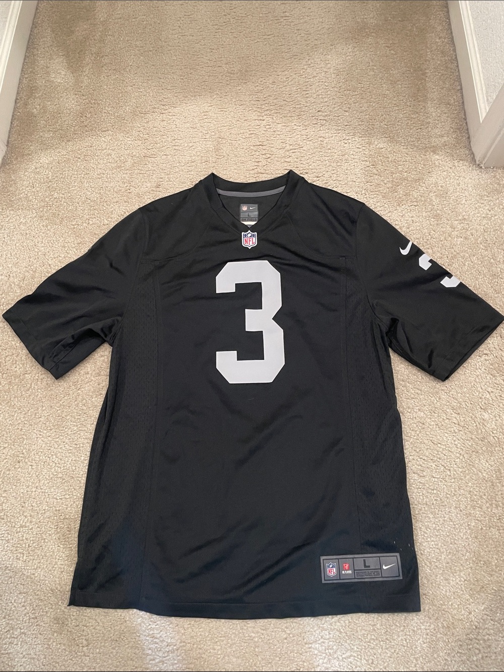 Preowned Nike Oakland Raider Palmer Jersey men size L